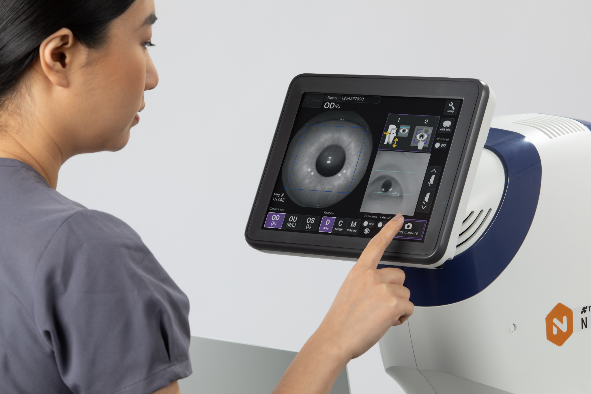 Topcon retinal imaging camera used for in-office diabetic retinal screening